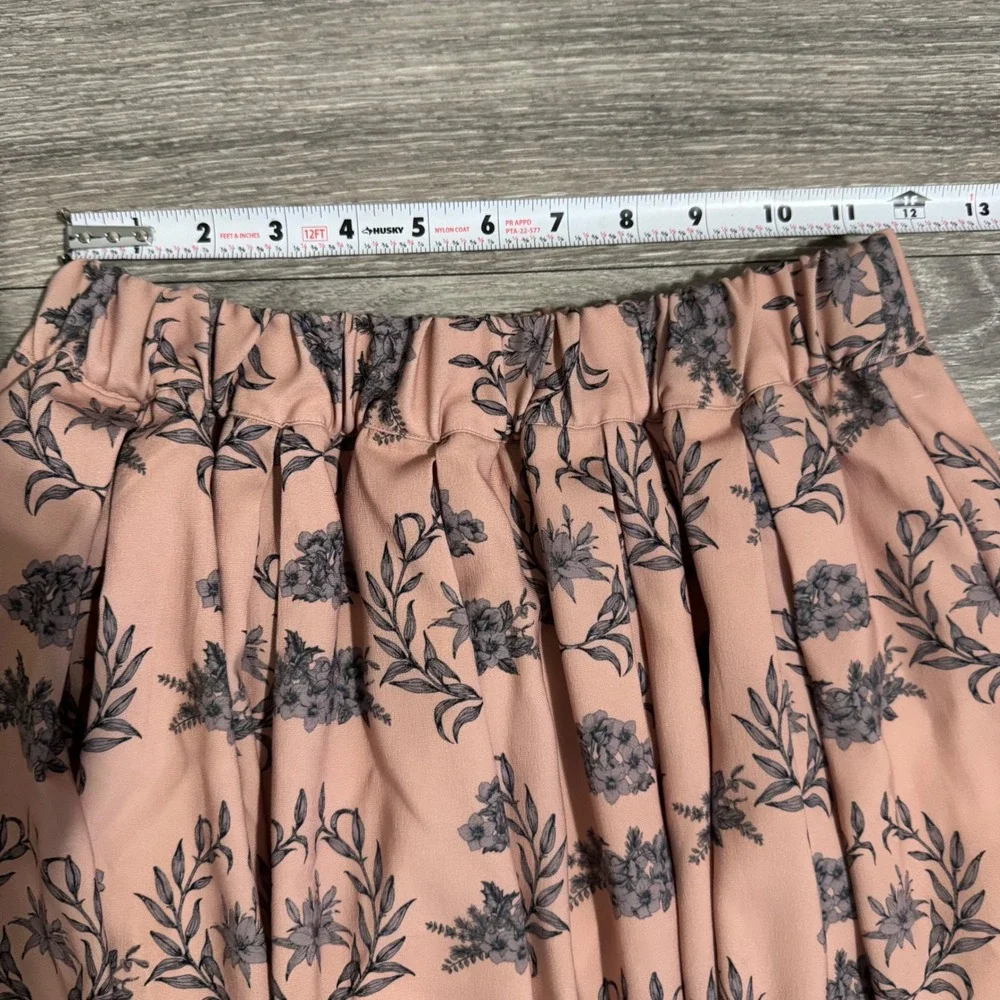 CarLucci Kids Girls Blush Floral Print‎ Elastic Waist Midi Skirt Size XL Peasant
